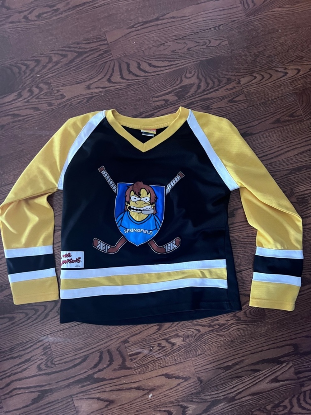 Springfield Kids' Hockey Pullover Shirt - Black & Yellow large